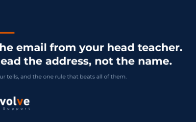 The email from your head teacher. Read the address, not the name.